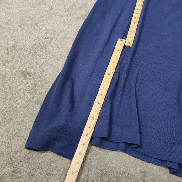 Veritas Women's Dress Size 14 Blue Wool Blend Maxi Crew Neck Lagenlook Modest - Picture 9 of 9
